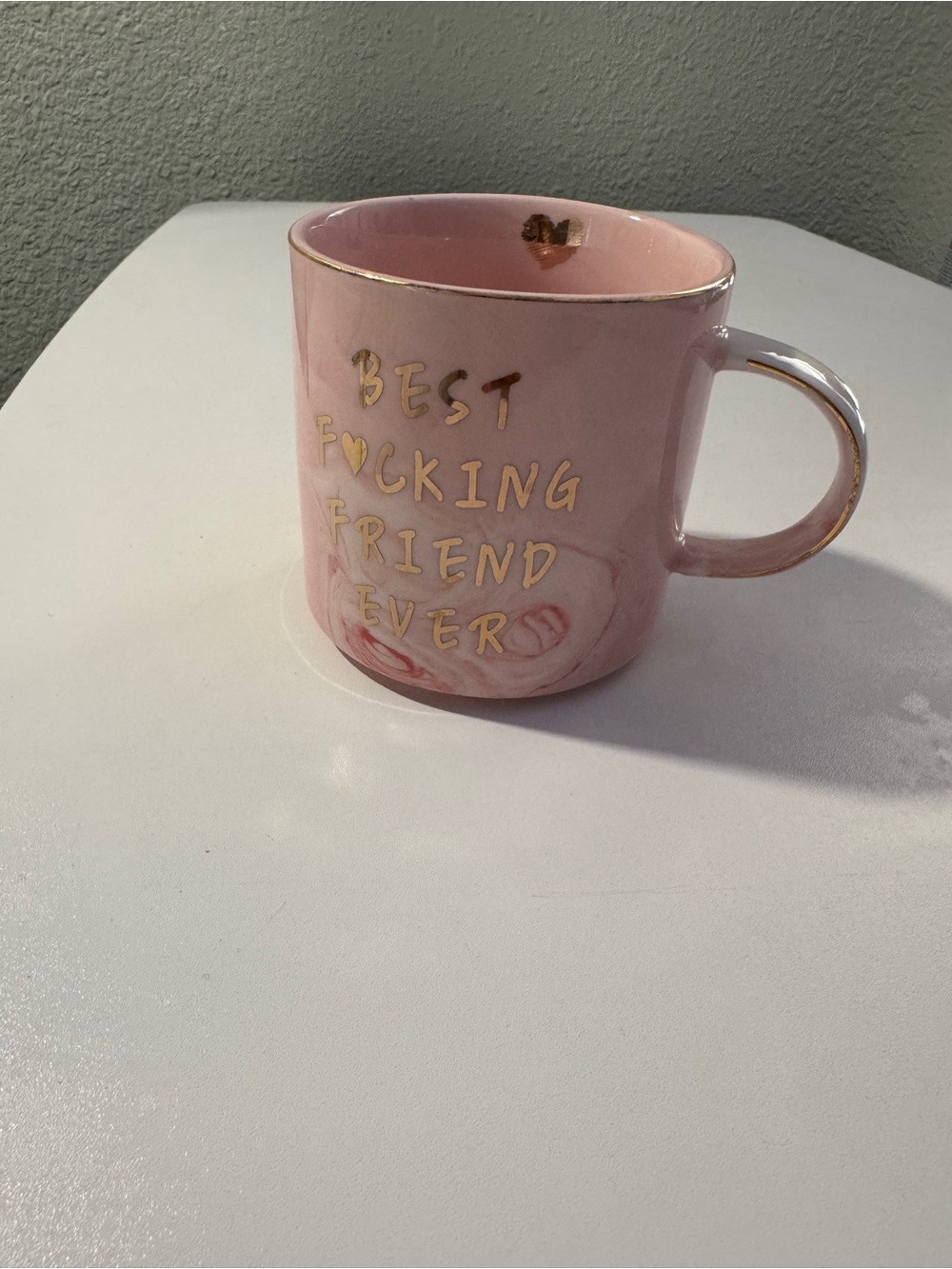“Best F*cking Friend Ever" Pink Marble Mug